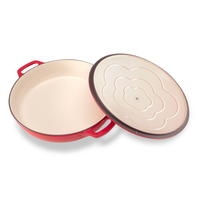 Chasseur Low Round Casserole 30cm/2.5L Federation Red