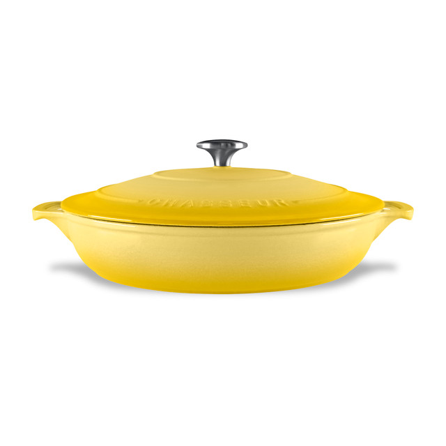 Chasseur Low Round Casserole 30cm/2.5L Lemon Yellow