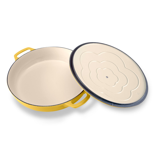 Chasseur Low Round Casserole 30cm/2.5L Lemon Yellow