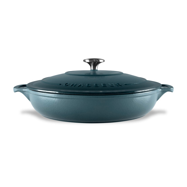 Chasseur Low Round Casserole 30cm/2.5L Liquorice Blue