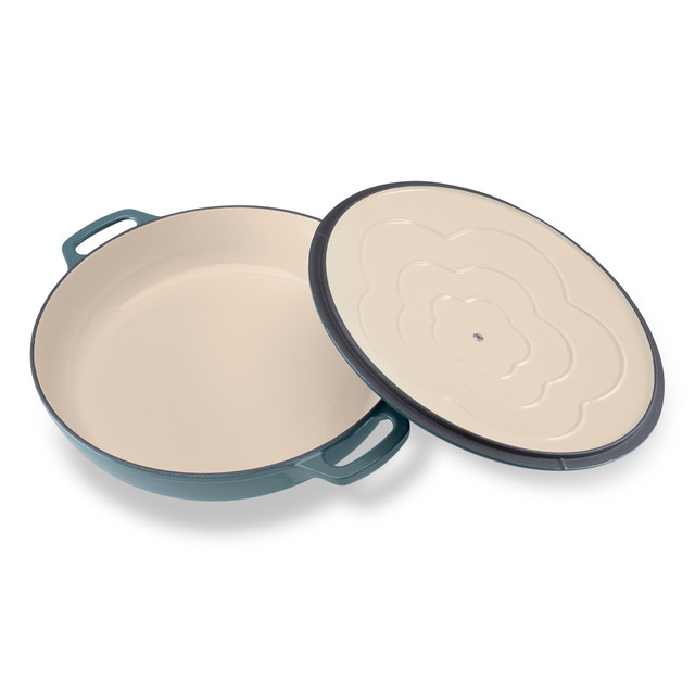 Chasseur Low Round Casserole 30cm/2.5L Liquorice Blue