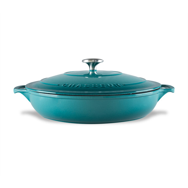 Chasseur Low Round Casserole 30cm/2.5L Mediterranean Blue