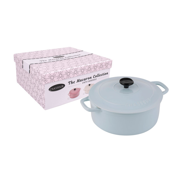 Chasseur Macaron Collection 24cm Casserole Duck Egg Blue
