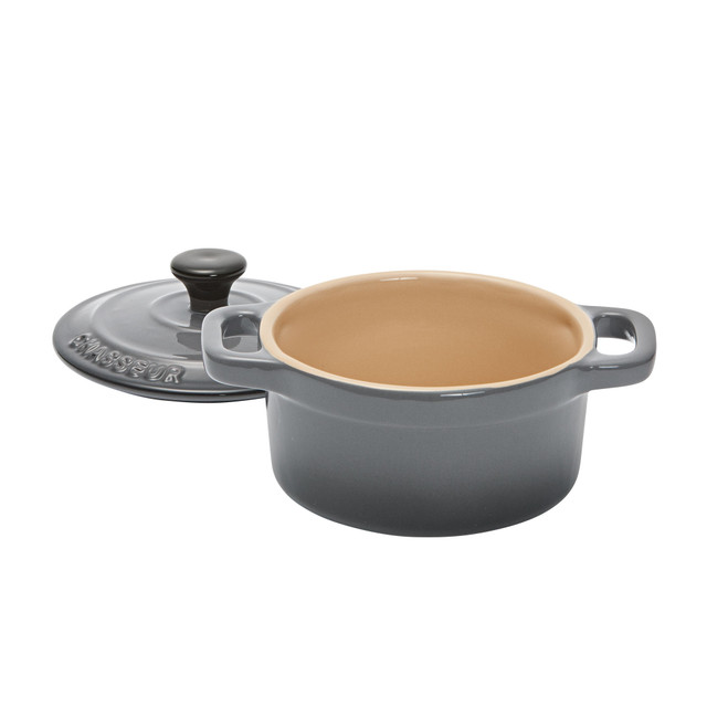 chasseur Mini Cocotte 10cm diam. x 9cm/300ml Caviar & Grey