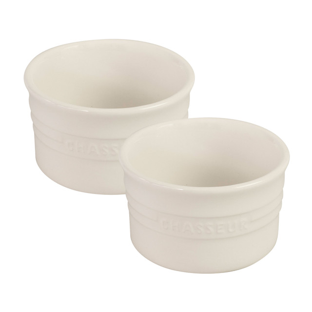 chasseur Ramekin 9.5cm diam. x 5.6cm/250ml 2 Piece Set Antique Cream