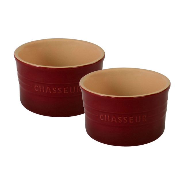 chasseur Ramekin 9.5cm diam. x 5.6cm/250ml 2 Piece Set Bordeaux