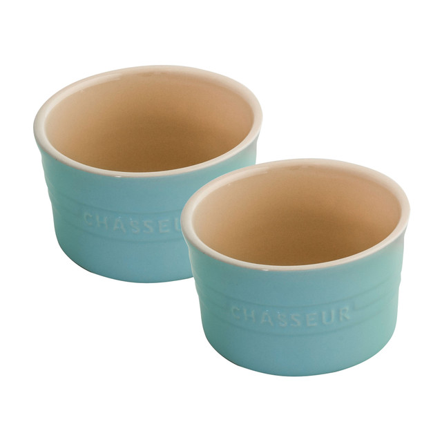 chasseur Ramekin 9.5cm diam. x 5.6cm/250ml 2 Piece Set Duck Egg Blue
