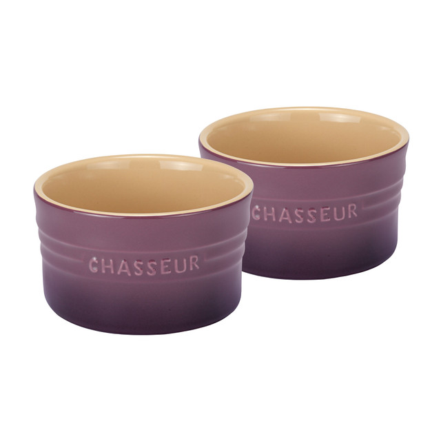 chasseur Ramekin 9.5cm diam. x 5.6cm/250ml 2 Piece Set Plum
