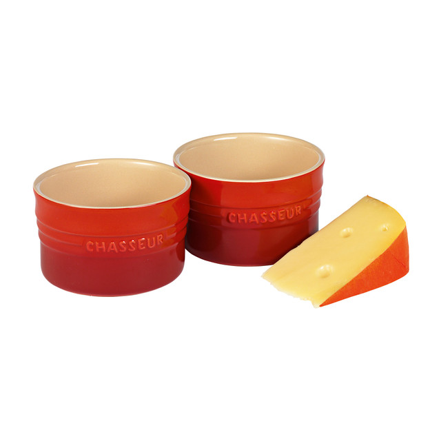chasseur Ramekin 9.5cm diam. x 5.6cm/250ml 2 Piece Set Red