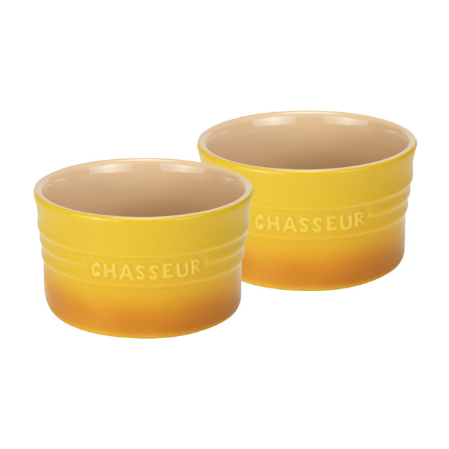chasseur Ramekin 9.5cm diam. x 5.6cm/250ml 2 Piece Set Yellow