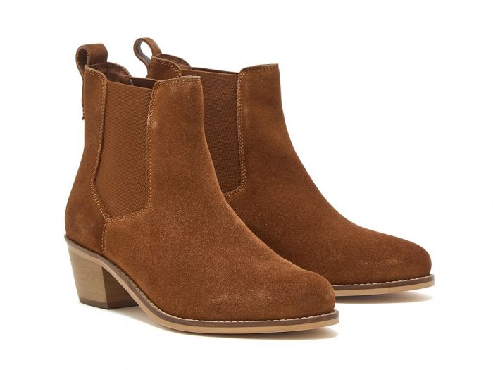 Chatham Marine Barbury - Premium Suede Mid-Heel Chelsea Boots