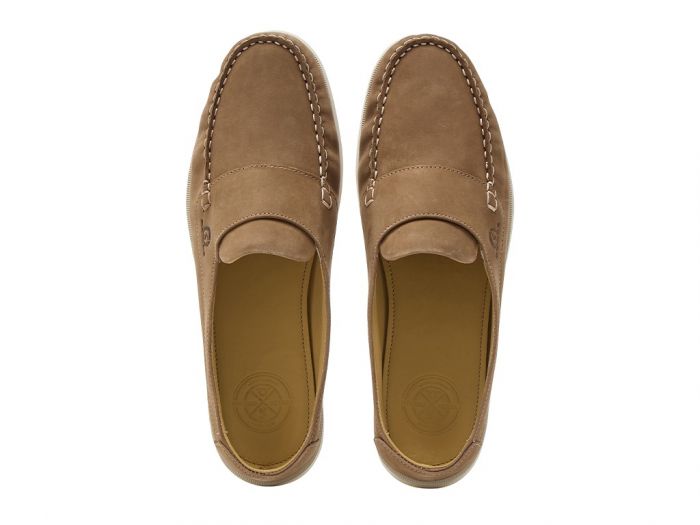 Chatham Marine Chatham X Joules Buoy - Mocassin Premium Nubuck Slip-On Deck Shoes