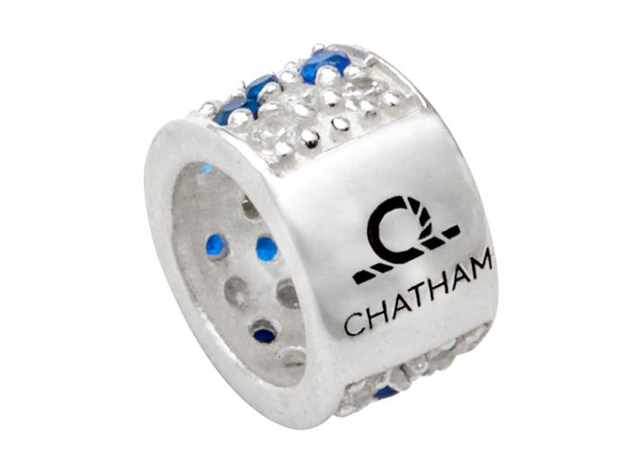 chatham marine Signature Sterling Silver CZ Roller Bead