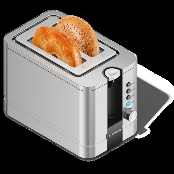 chefman 2-Slice Pop-Up Stainless Steel Toaster Toasters