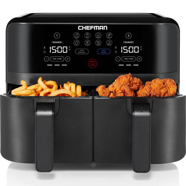 chefman Double Basket Air Fryer - 9 Quart Air Fryers