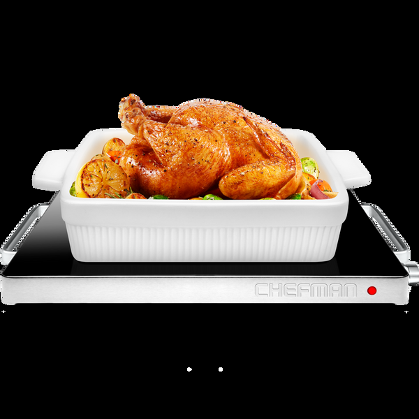 chefman Compact Glasstop Warming Tray Warming Trays