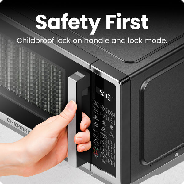 Chefman Countertop 1.1 Cu. Ft. Digital Stainless Microwave Oven Microwaves
