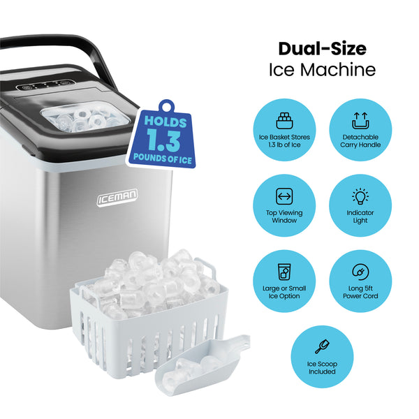 Chefman Dual-Size Ice Machine By Iceman® Ice Makers