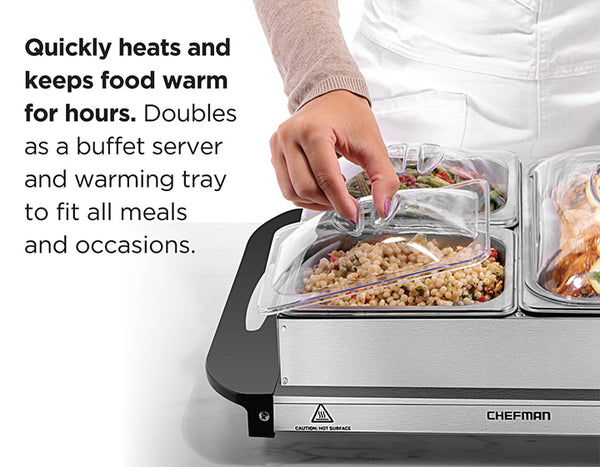 Chefman Electric Buffet Server + Warming Tray Warming Trays