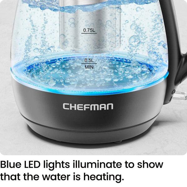 Chefman Fast-Boil 1L Tea Infuser Kettle Electric Kettles