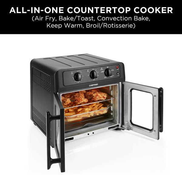 Chefman French Door Air Fryer + Oven Toaster Oven Air Fryers