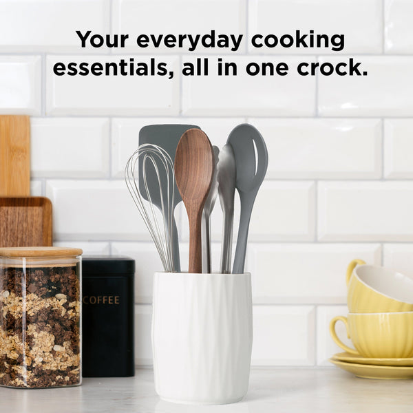 Chef'n 6-Piece Kitchen Utensil Set With Ceramic Crock