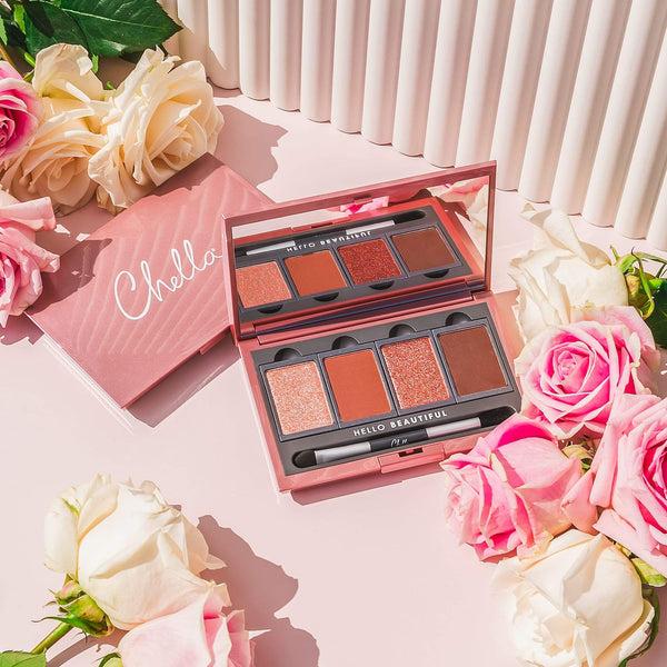 chella chella + velabeauty blushing rose eyeshadow palette Brow u0026 Eye