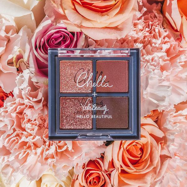 Chella Mini Chella + Velabeauty Blushing Rose Eyeshadow Palette Brow U0026 Eye