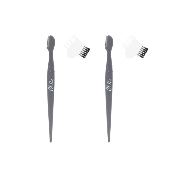Chella Razor With Brush And Comb Cap 2pk Brow U0026 Eye