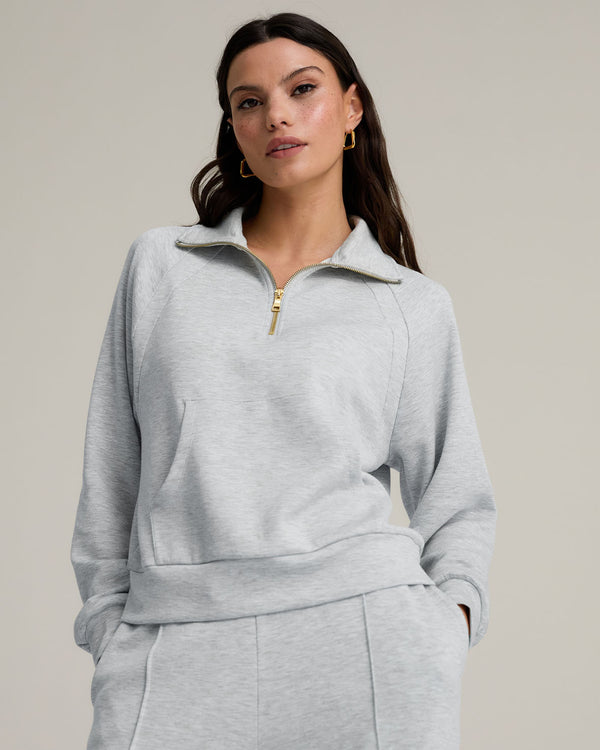 chelsea peers Quarter Zip Sweater