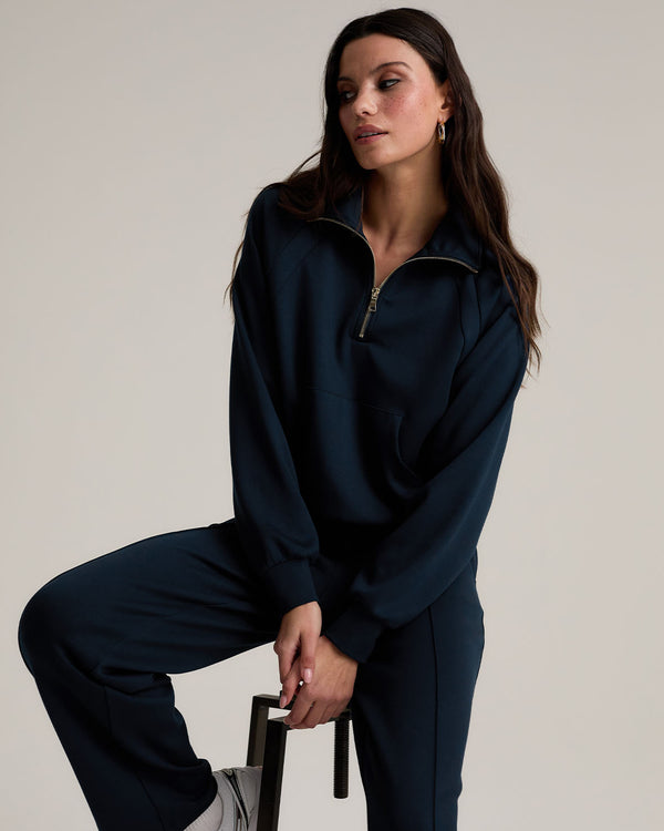 chelsea peers Quarter Zip Sweater