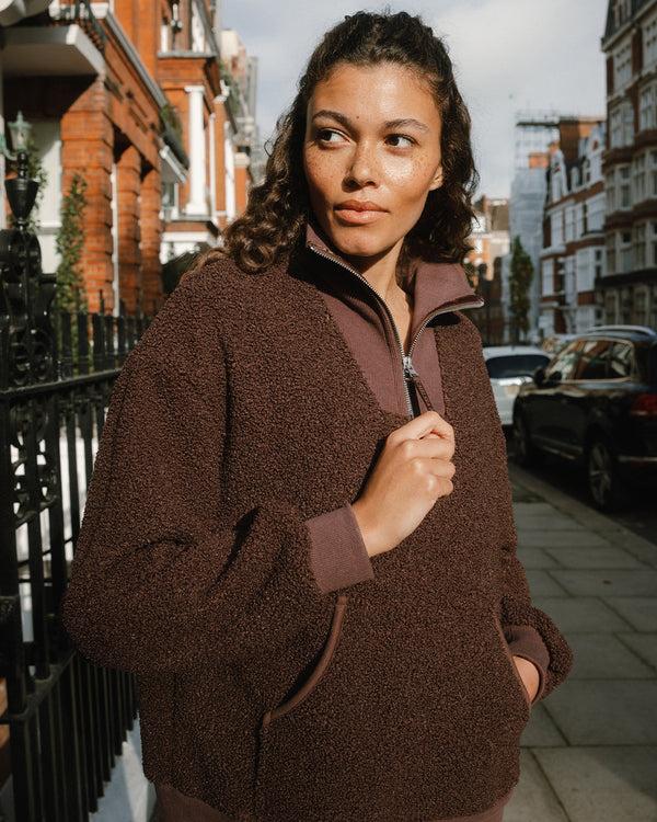 chelsea peers Quarter Zip Sweater