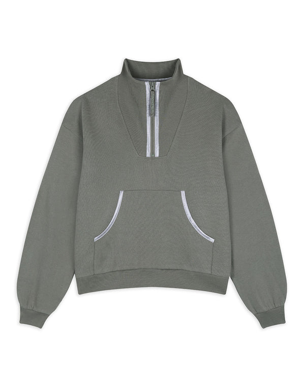 chelsea peers Quarter Zip Sweater