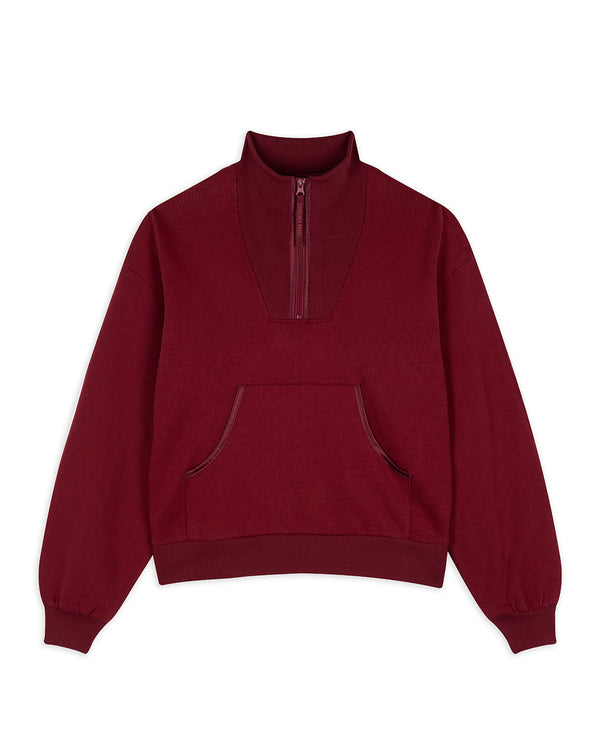 chelsea peers Quarter Zip Sweater