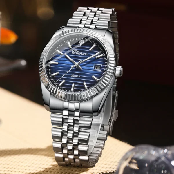 Chenxi CHENXI 004D Elegant Blue Dial With Complete Calendar