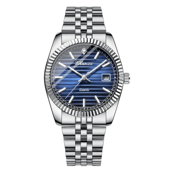 chenxi CHENXI 004D Elegant Blue Dial with Complete Calendar