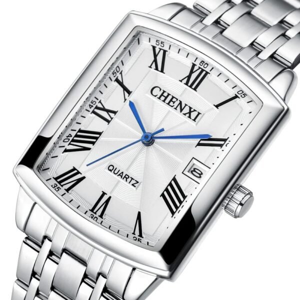 Chenxi CHENXI 079 Classic Silver Couple Watch With Roman Dial & Date Display
