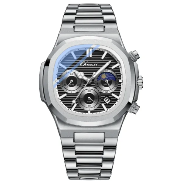chenxi CHENXI 092 Sport Chronograph with Moon Phase Display