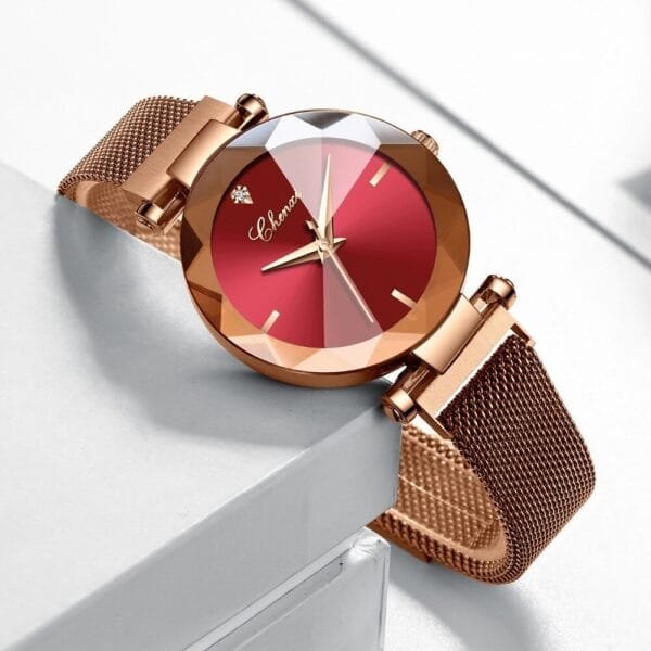 Chenxi CHENXI 309 Luxury Green Dial Mesh Watch For Women