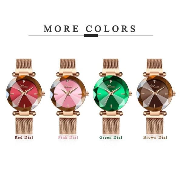 Chenxi CHENXI 309 Luxury Green Dial Mesh Watch For Women