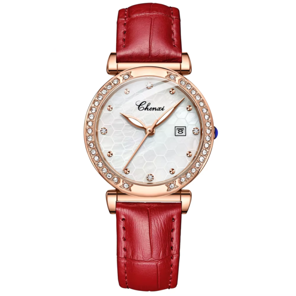 Chenxi CHENXI 313 Elegant Crystal Women’s Watch – Slim Quartz With Calendar