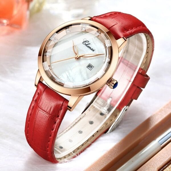 Chenxi CHENXI 317 Elegant Leather Watch With Date Display