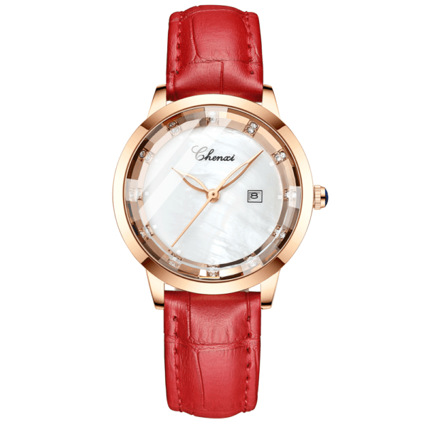 chenxi CHENXI 317 Elegant Leather Watch with Date Display