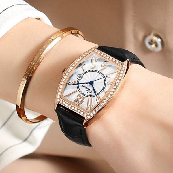 Chenxi CHENXI 319 Elegant Tonneau Watch With Diamond Accents