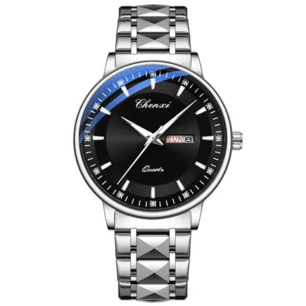 chenxi CHENXI 601 Elegant Blue Dial with Calendar Display