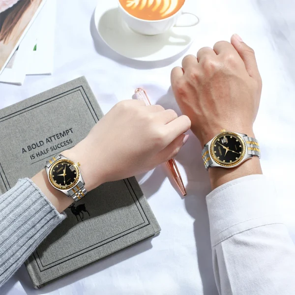 Chenxi CHENXI 8204 Luxury Quartz Couple Watch With Auto Date