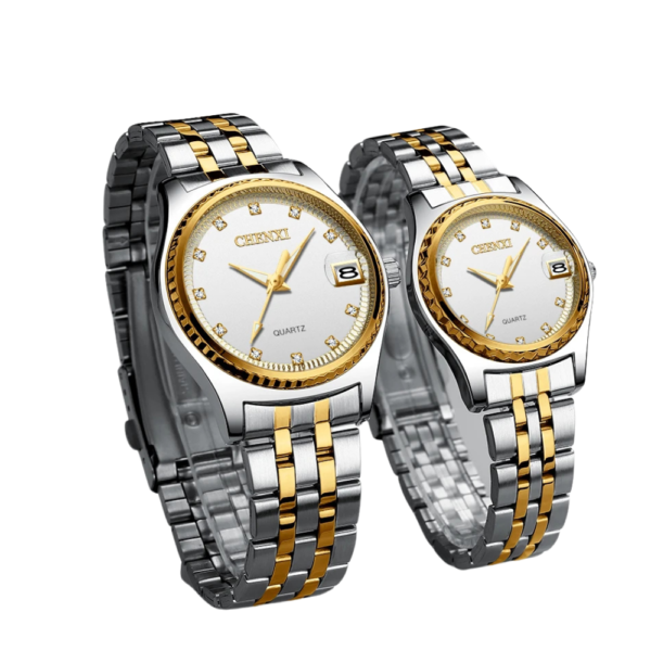 chenxi CHENXI 8204 Luxury Quartz Couple Watch with Auto Date