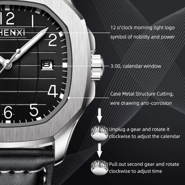 Chenxi CHENXI 8213 Business Style Watch Automatic Look Full Calendar & 3ATM Water Resistance