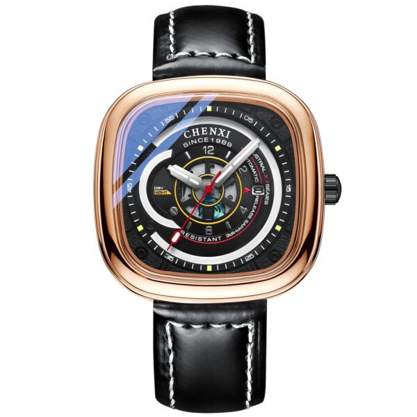 chenxi CHENXI 8224 Square Dial Quartz Watch with Luminous Hands
