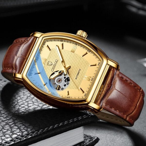 Chenxi CHENXI 8815 Skeleton Tonneau Automatic Watch For Men